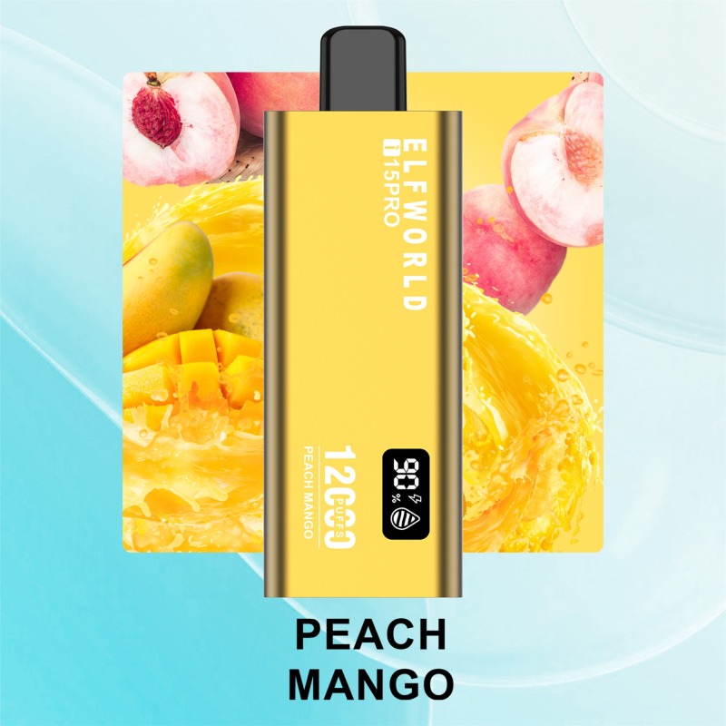 ELFWORLD I15 PRO 12000 RECHARGEABLE DISPOSABLE VAPE POD DEVICE WITH BATTERY AND LIQUID DISPLAY WHOLESALE (12000 PUFFS)