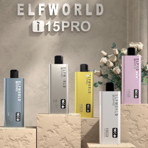 ELFWORLD I15 PRO 12000 RECHARGEABLE DISPOSABLE VAPE POD DEVICE WITH BATTERY AND LIQUID DISPLAY WHOLESALE (12000 PUFFS)