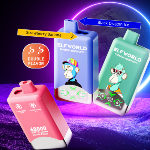 ELFWOLRD TORNADO 60000 2IN1 DUAL FLAVOR VAPE DEVICE WITH NICE DESIGN (60000 PUFFS)