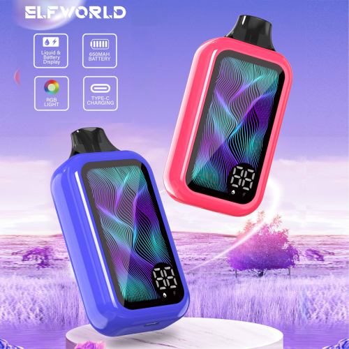 ELFWORLD BK50000 FULL SCREEN VAPE DEVICE WITH BATTERY AND LIQUID DISPLAY WHOLESALE (50000 PUFFS)