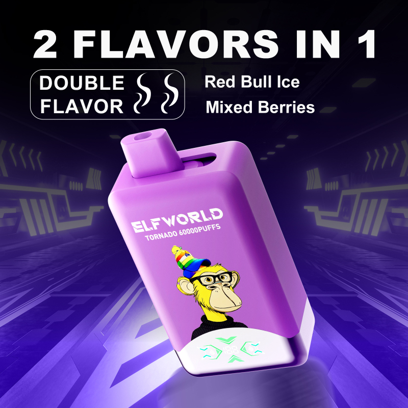ELFWOLRD TORNADO 60000 2IN1 DUAL FLAVOR VAPE DEVICE WITH NICE DESIGN (60000 PUFFS)