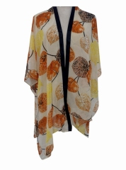 YLhighton Beach Kimono Printing Chiffon Cover Ups Swimwear Cardigan