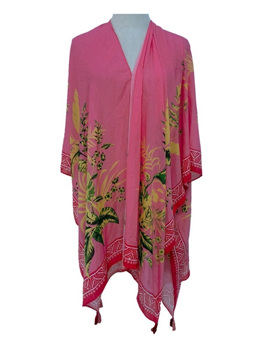 YLhighton  Beach cover ups printing natural wrinkle shawl boho dress