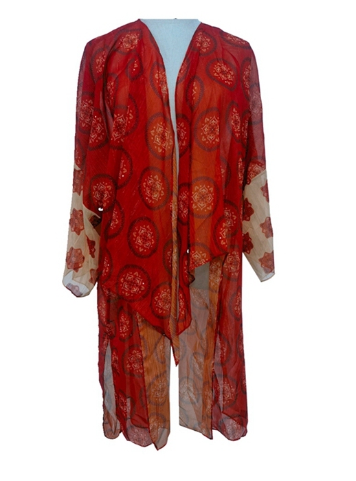 YLhighton Beach Kimono Printing Cover Ups kimono Cardigan for women