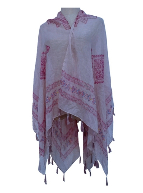 YLhighton Tassel Beach Kimono Printing Cover Ups Swimwear Cardigan