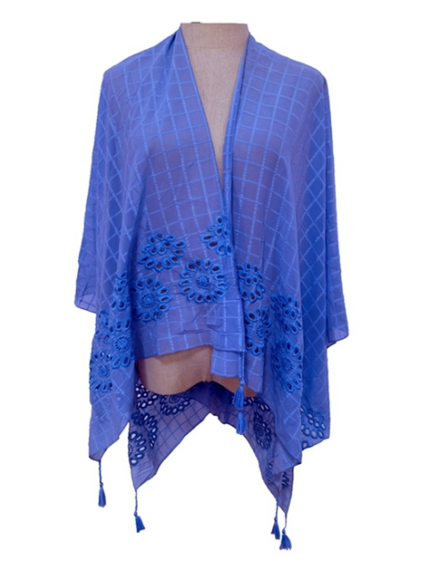YLhighton kimono cardigan Beach Cover Up Embroidery Casual blouse tops