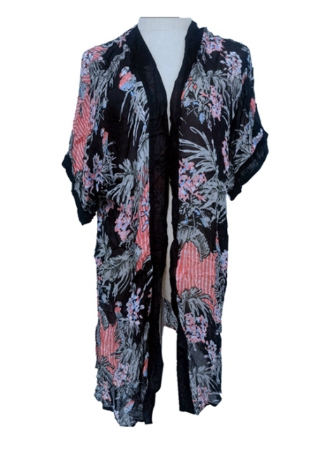 YLhighton half-sleeved cotton printed kimono cardigans for women