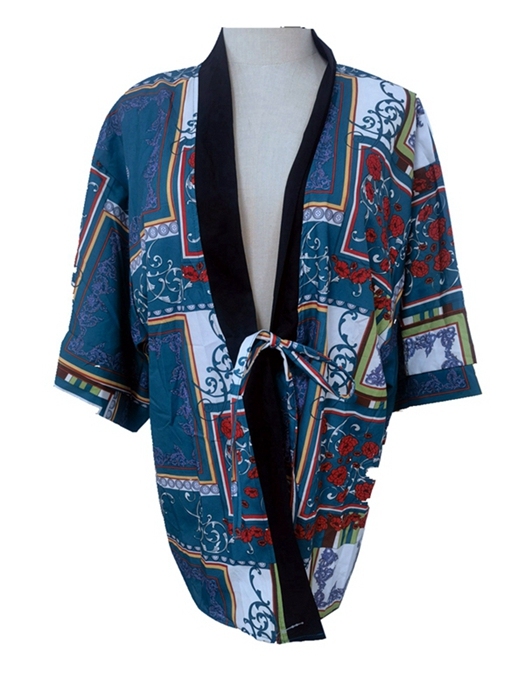 YLhighton printed short sleeve kimono cardigans for women shawl wraps