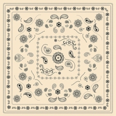 YLhighton cotton head scarf paisley bandana wristband