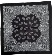 YLhighton cotton head scarf paisley bandana wristband