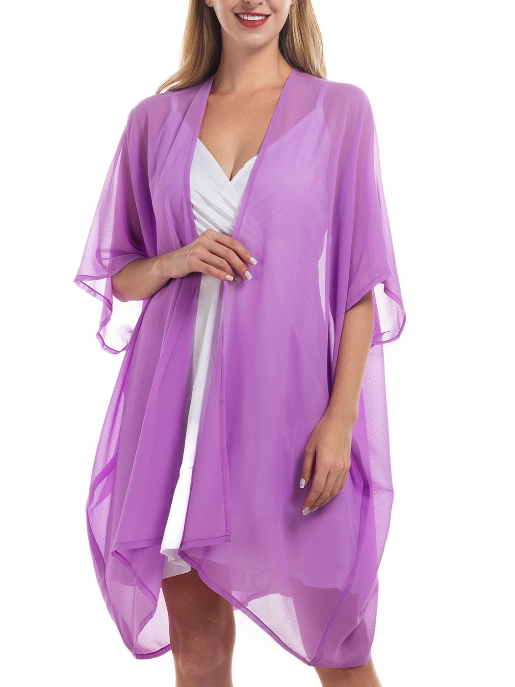 Women’s Beach Kimono  Sheer Chiffon Cover Ups Swimwear Cardigan Summer
