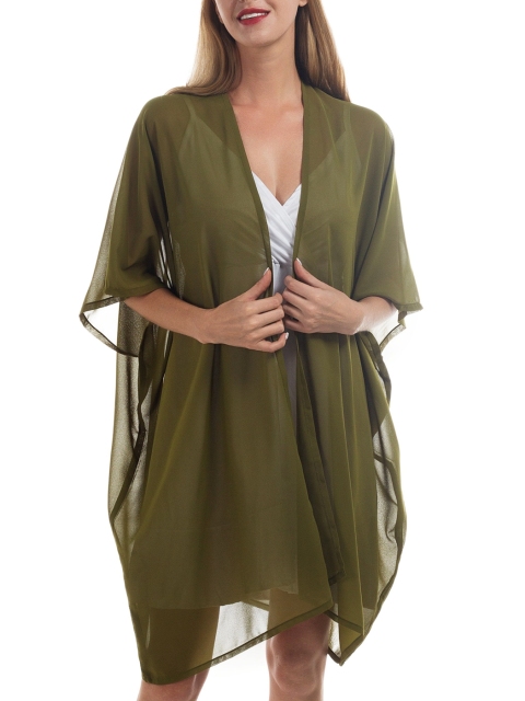 Women's  Kimono Cardigan Casual Chiffon Tops Loose Beach Cover Ups
