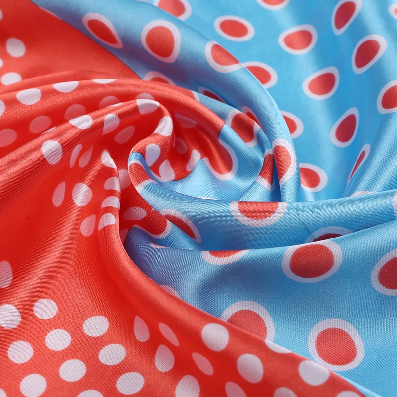 Silk Feeling Scarf Square Satin Head Scarf for Women