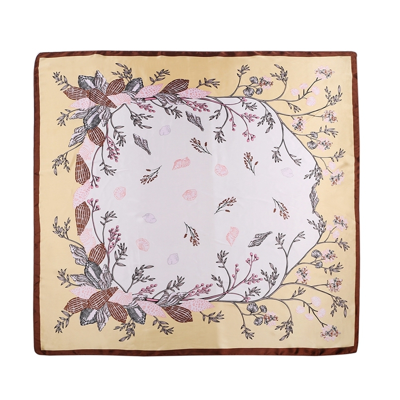Silk Feeling Scarf Square Satin Head Scarf for Women