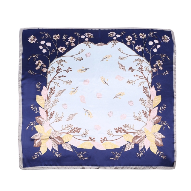 Silk Feeling Scarf Square Satin Head Scarf for Women