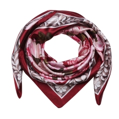 Silk Feeling Scarf Square Satin Head Scarf for Women