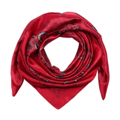 Silk Feeling Scarf Square Satin Head Scarf for Women