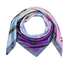 Silk Feeling Scarf Square Satin Head Scarf for Women