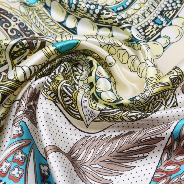 Large Square Satin Headscarf Hair Scarf hijab scarfs for women