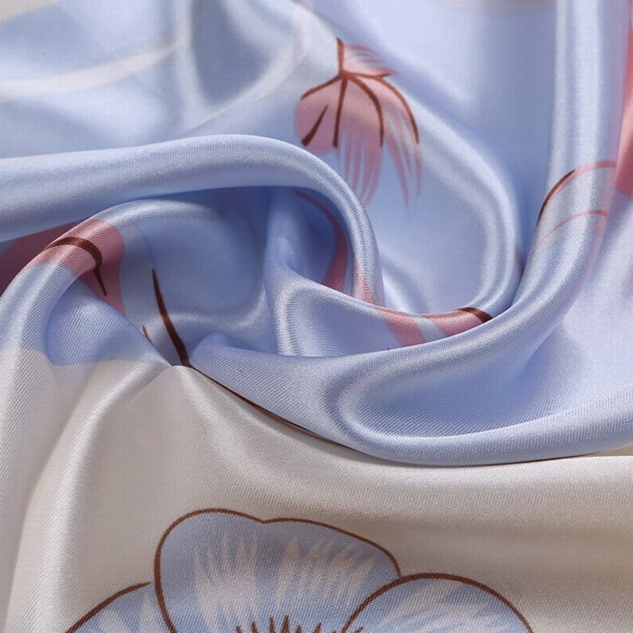 Silk Feeling Scarf Square Satin Head Scarf for Women
