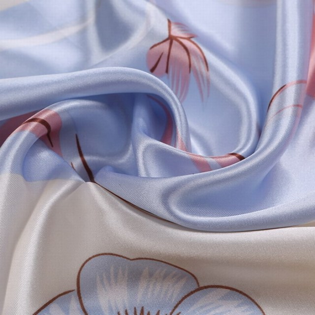 Silk Feeling Scarf Square Satin Head Scarf for Women