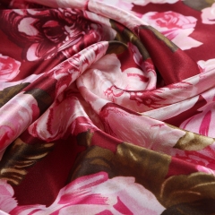 Silk Feeling Scarf Square Satin Head Scarf for Women