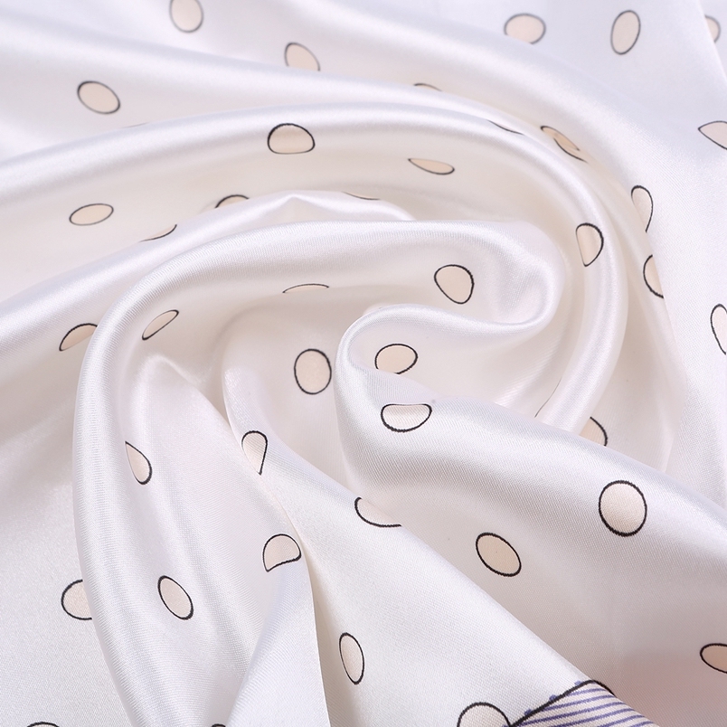 Silk Feeling Scarf Square Satin Head Scarf for Women