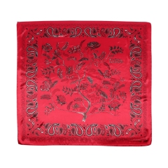 Silk Feeling Scarf Square Satin Head Scarf for Women