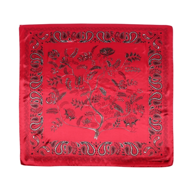 Silk Feeling Scarf Square Satin Head Scarf for Women