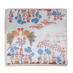 Silk Feeling Scarf Square Satin Head Scarf for Women