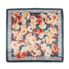 Silk Feeling Scarf Square Satin Head Scarf for Women
