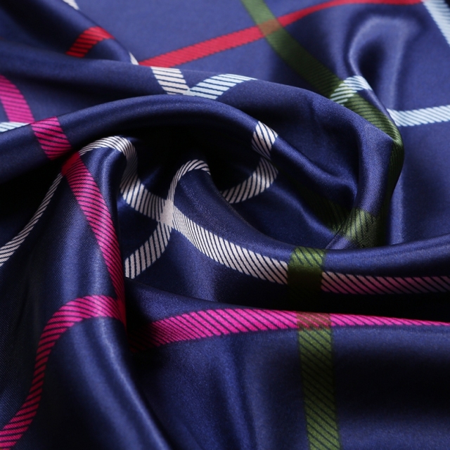 Silk Feeling Scarf Square Satin Head Scarf for Women