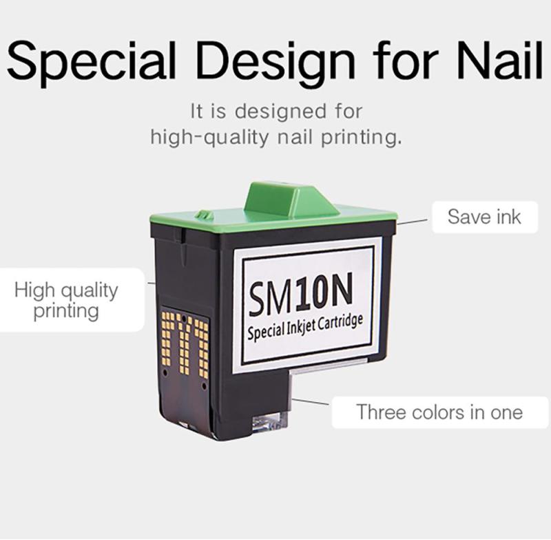 SM10 Ink Cartridge Repleacement for O'2NAILS Nail Printer V11 and X11, X12, X12.5, V12