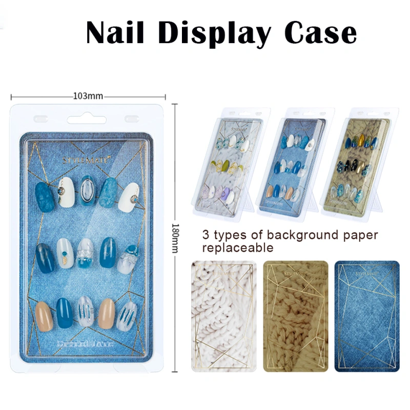 12Pcs/pack Nail Display Case Water and Dust Proof Nail Art Display Box Manicure Tools For Nail Salon