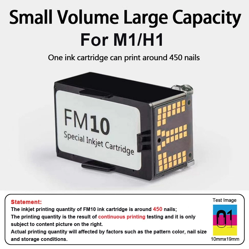 FM10 Ink Cartridge Repleacement for O'2NAILS Nail Printer M1/H1