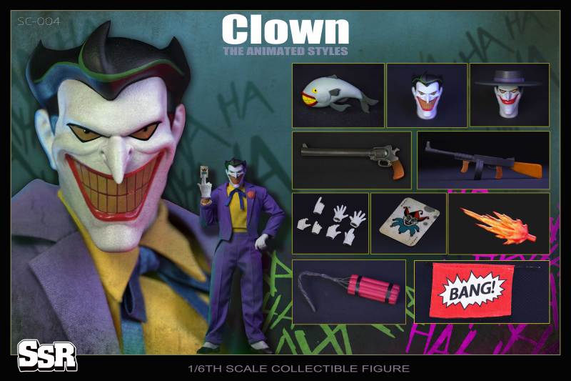 SSR Toys THE ANIMATED STYLES CLOWN 1/6th Scale Action Figure