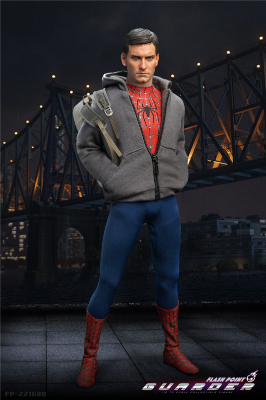 New Flash Point FP-22168B 1/6 Spider-man Peter Parker Tobey Maguire 12" in stock
