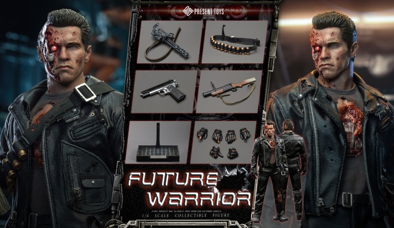 PRESENT TOYS PT-sp51 1/6 The Terminator T800 Arnold Figure Deluxe Ver. In Stock