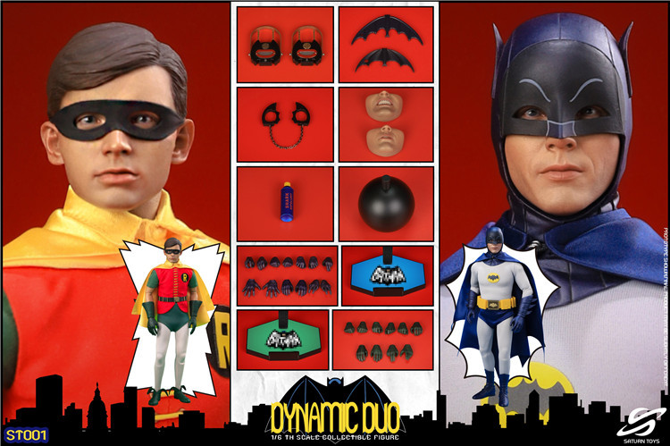 Saturn Toys ST001 1/6 Dynamic Duo 1966 Collectible Male Action Figure Model Toys