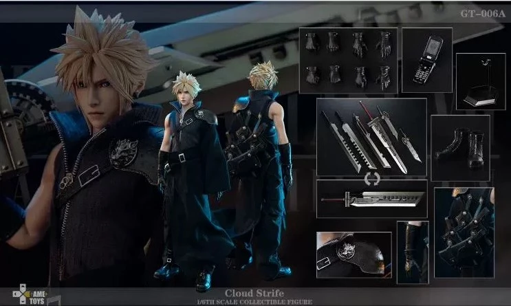 GAMETOYS Cloud Strife 1/6 GT-006A Male Action Figure Full Set Standard