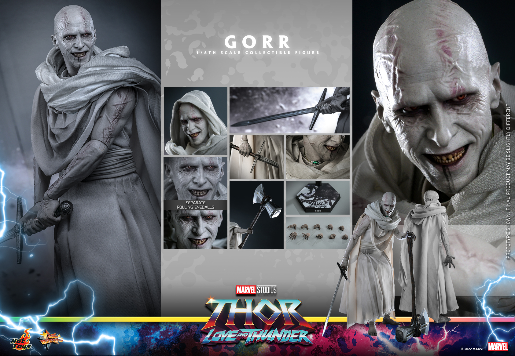 In Stock Hot Toys MMS676 Thor 4 Love and Thunder Gorr 1/6 Action 