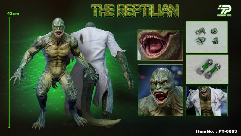 New PREMIER TOYS PT-0003A 1/6 The Reptilian The Lizard Dr. Connors in stock