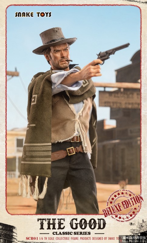 New SNAKE TOYS SCB01 1/6 The Good Cowboy Blondie Clint 12" Figure in stock