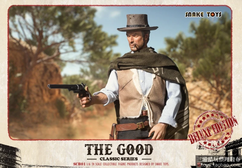 New SNAKE TOYS SCB01 1/6 The Good Cowboy Blondie Clint 12" Figure in stock