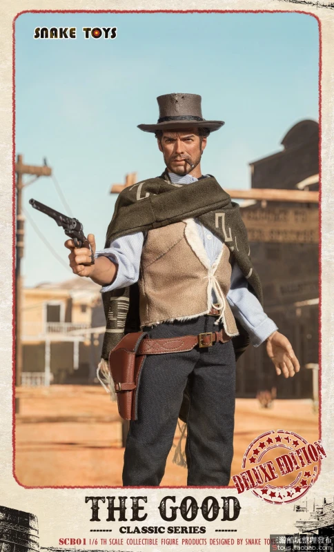 New SNAKE TOYS SCB01 1/6 The Good Cowboy Blondie Clint 12" Figure in stock