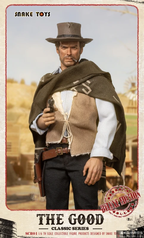 New SNAKE TOYS SCB01 1/6 The Good Cowboy Blondie Clint 12" Figure in stock