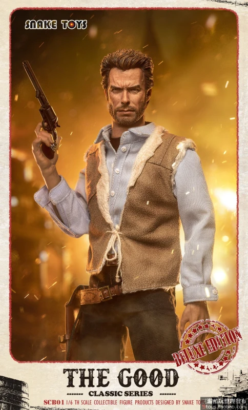 New SNAKE TOYS SCB01 1/6 The Good Cowboy Blondie Clint 12" Figure in stock