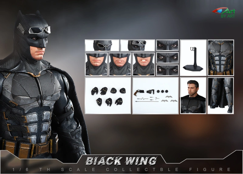 BY-ART 1/6 BY- 017 BIACK WING Action Figure Batman Model In Stock