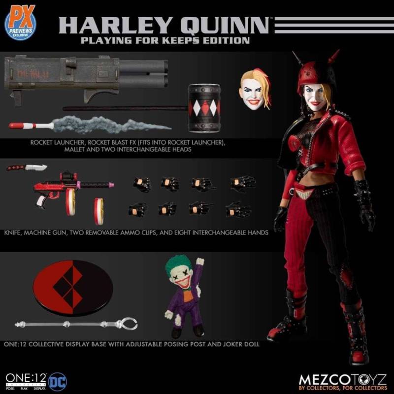 1/12 Mezco Toyz Harley Quinn Female Joker PX Action Figure SEP198653 In Stock