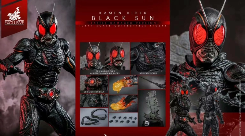 New in Stock!! Hot Toys 1/6 TMS115 Kaman Rider Black Sun Battle Damaged Version